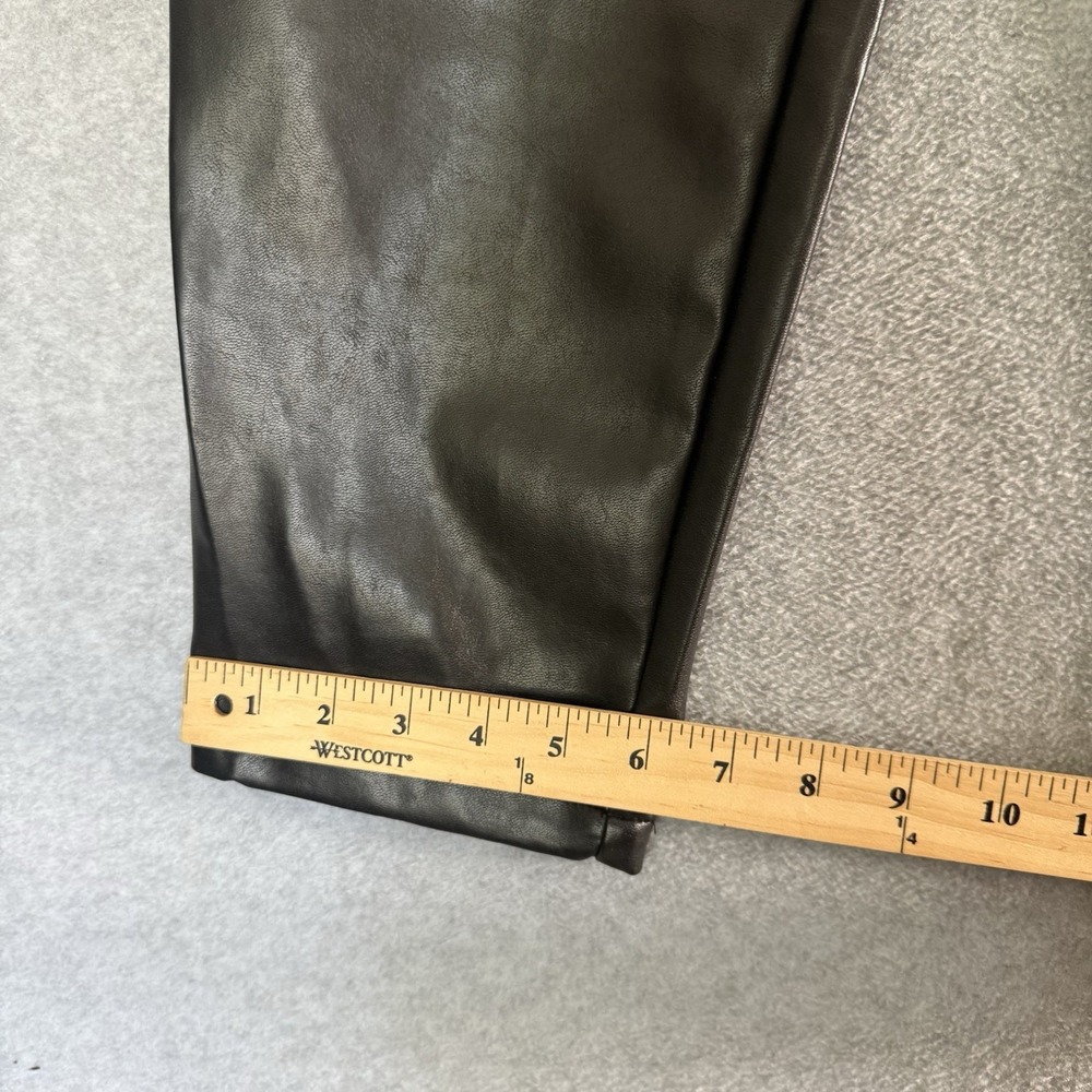Aritzia WILFRED Modern Cargo Pants Black Vegan Leather High Waist Button Size 00 - Picture 10 of 14